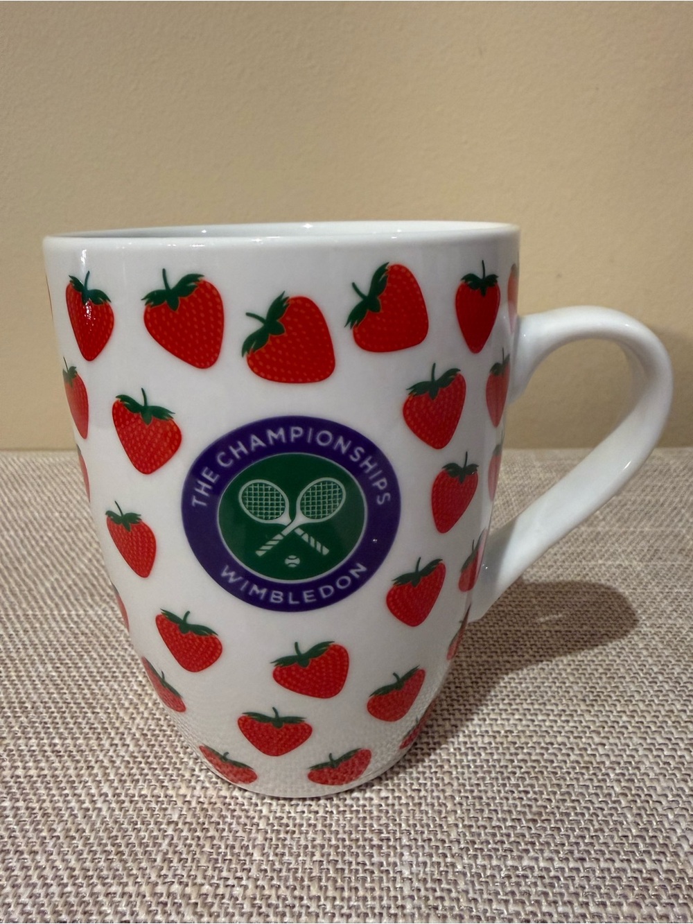Wimbledon The Championships Strawberry Ceramic Mug White